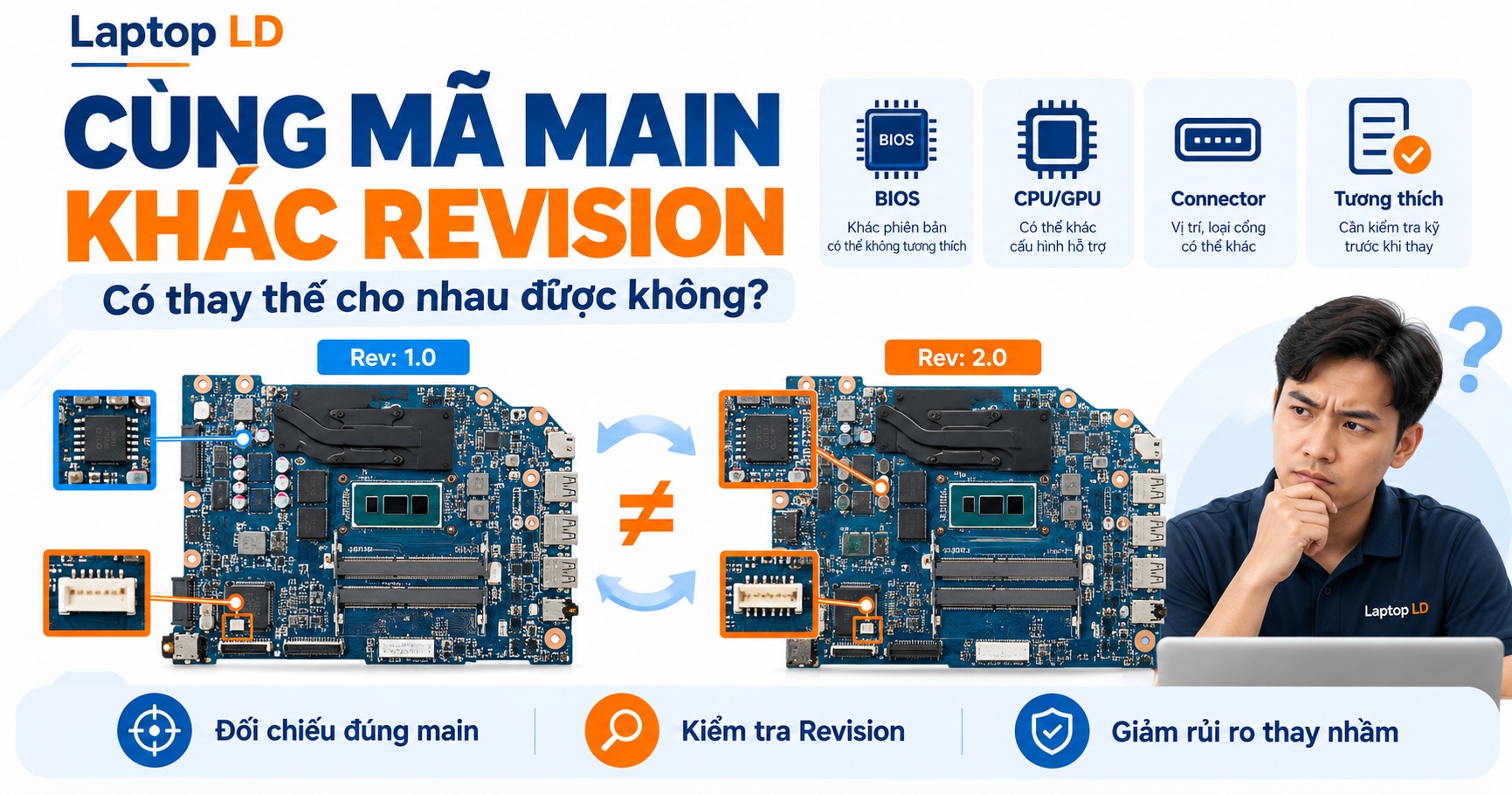 Cùng Mã Main Nhưng Khác Revision Có Thay Thế Cho Nhau Được Không?