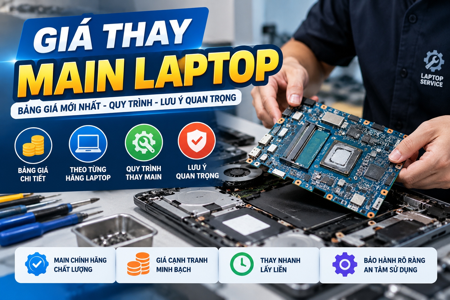 Giá Thay Main Laptop 2026 Bao Nhiêu? | Laptop LD