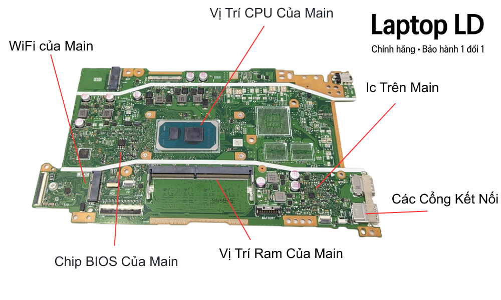 Main laptop Asus Vivobook X415EA X515EA CPU i5-1135G7 chính hãng