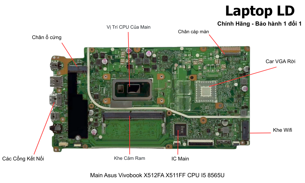 Main laptop Asus VivoBook X512FA X511FF i5-8265U chính hãng