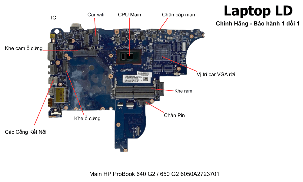 Main laptop HP ProBook 640/650 G2 i5-6300U chính hãng