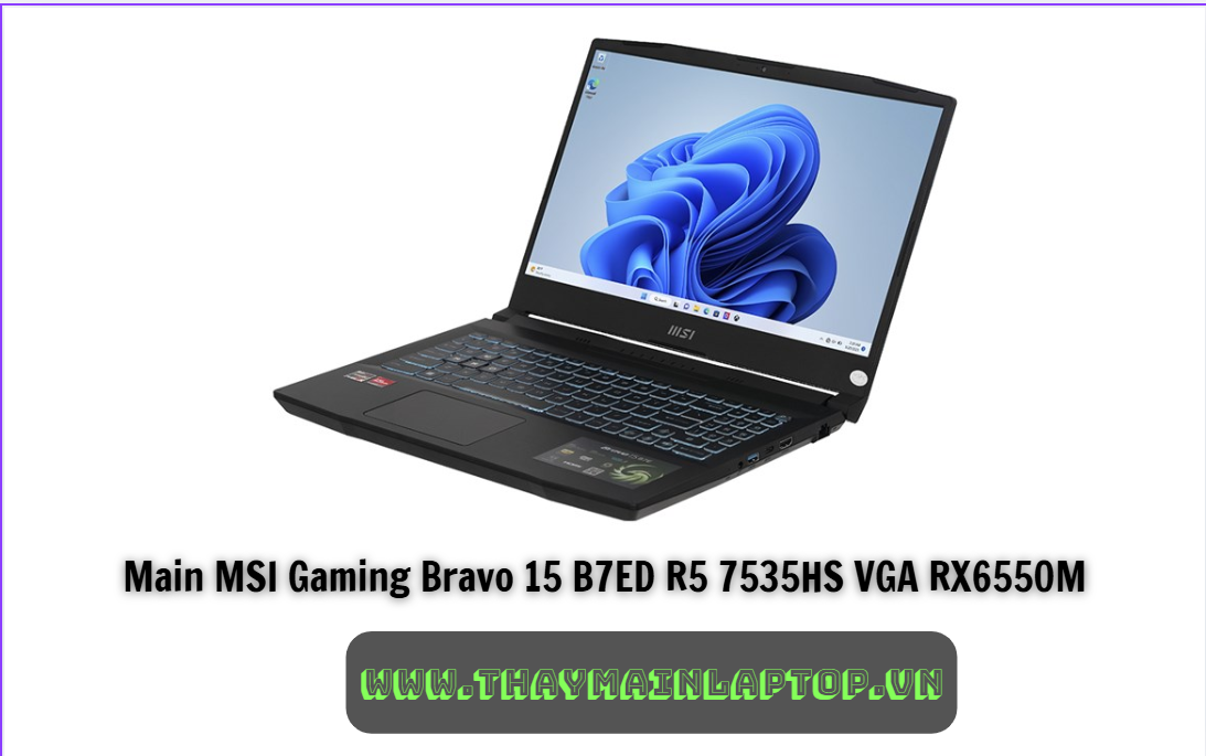 Main MSI Gaming Bravo 15 B7ED R5 7535HS VGA RX6550M