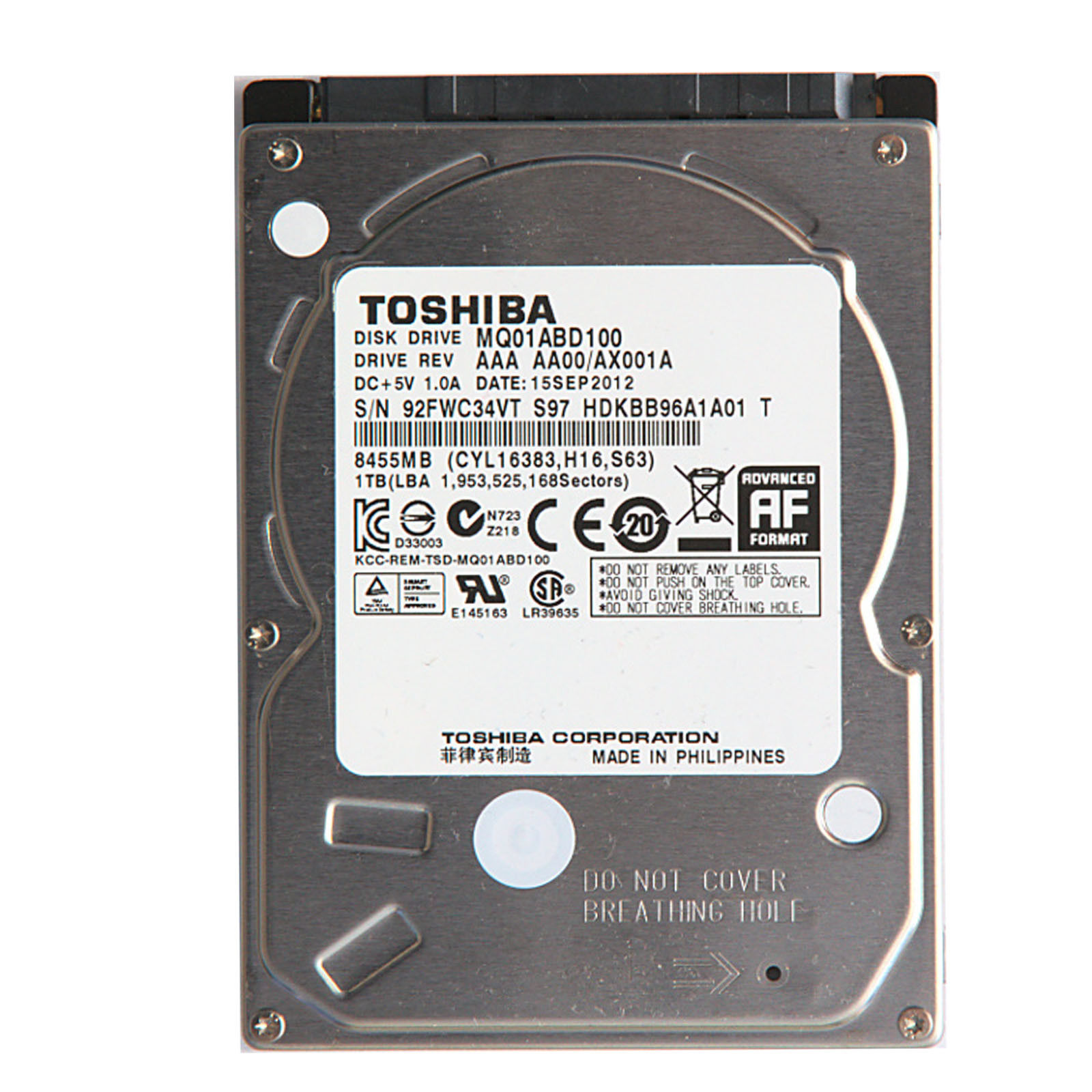 Thay ổ cứng HDD laptop Toshiba 500GB 5400RPM