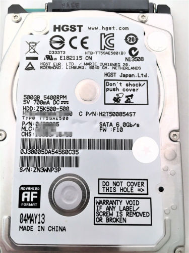 Thay ổ cứng HDD laptop 500GB 5400RPM 