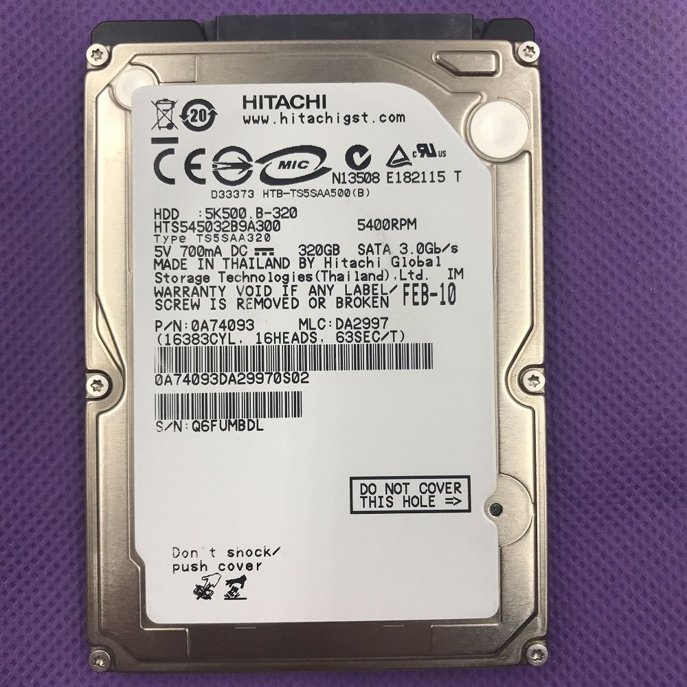 Thay ổ cứng HDD laptop 320GB 5400RPM