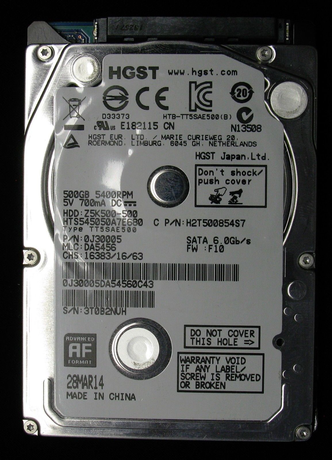 Thay ổ cứng HDD laptop 500GB