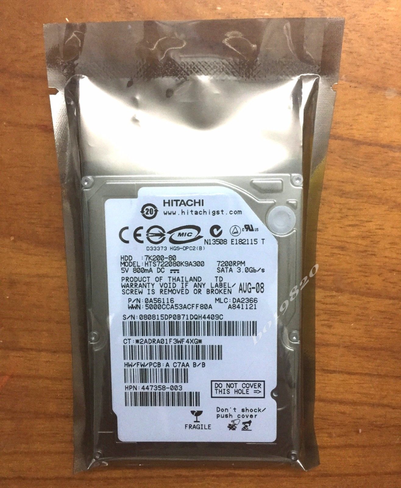 Thay ở cứng HDD laptop 80 GB,7200 RPM