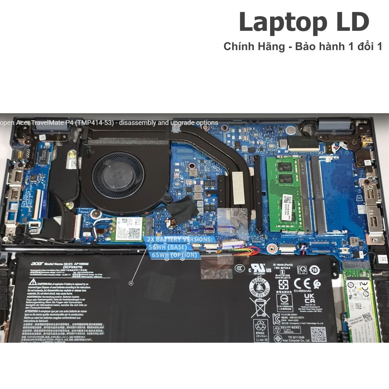Mainboard Acer TravelMate Spin TMP414RN-53 CPU i5-1335U tổng quan — Laptop LD
