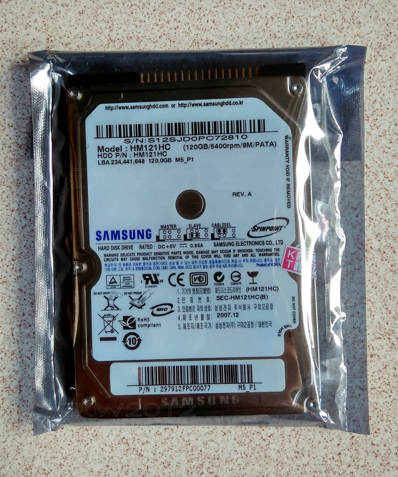 Thay ổ cứng HDD laptop Samsung HM120HC 120GB 5400rpm