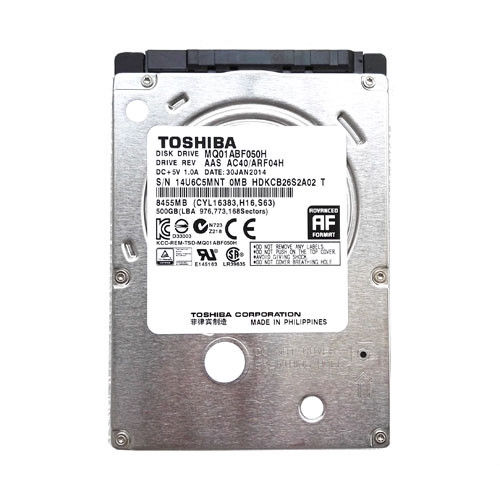 thay ổ cứng HDD laptop Toshiba 500GB 5400RPM