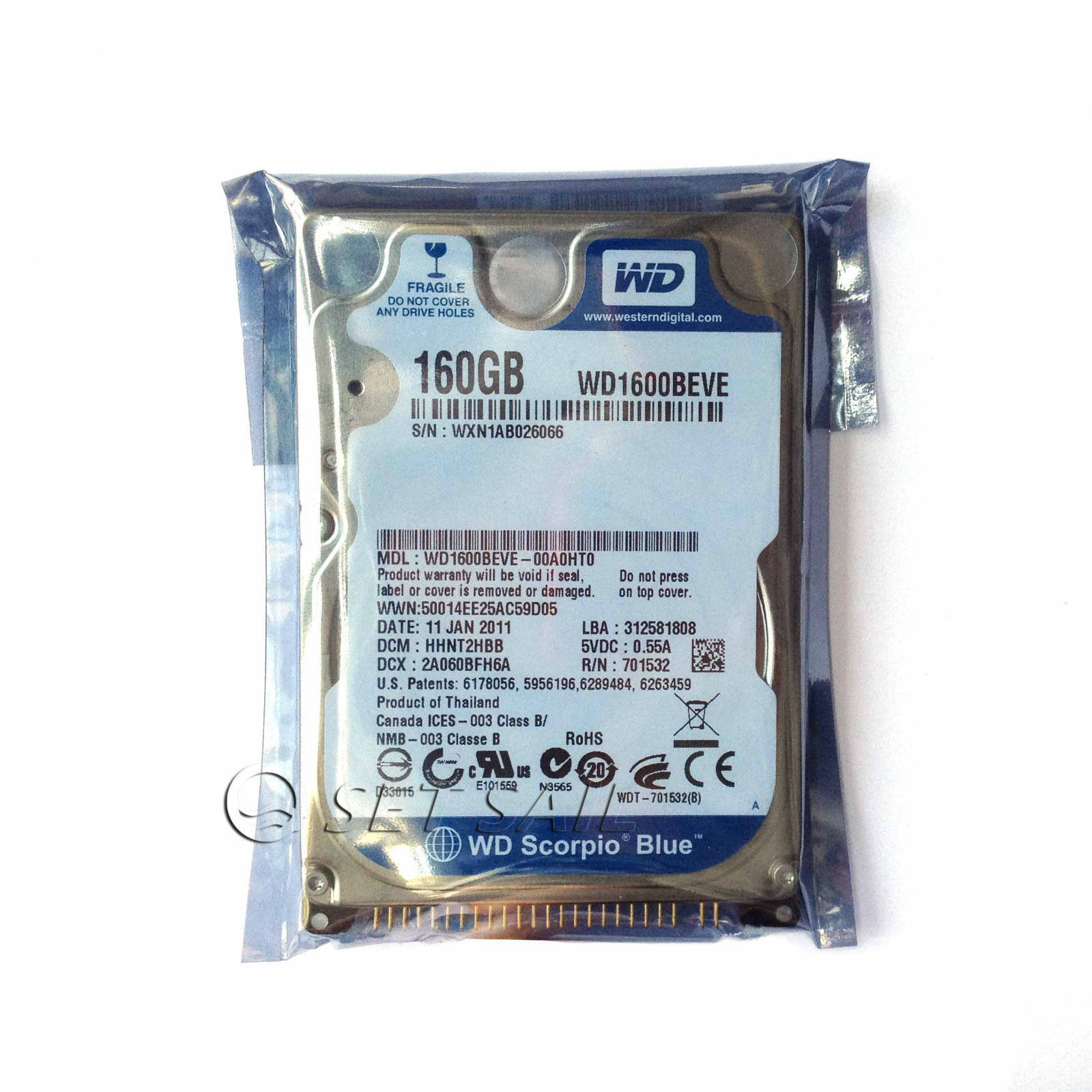 Thay ổ cứng HDD laptop1600BEVE 160GB  5400RPM