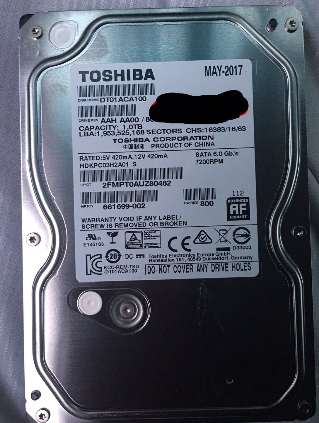 Thay ổ cứng HDD laptopTOSHIBA HDD 1TB DT01ACA100