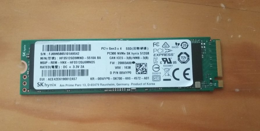 Thay ổ cứng SSD SK Hynix HFS512GD9MND PC300 512GB