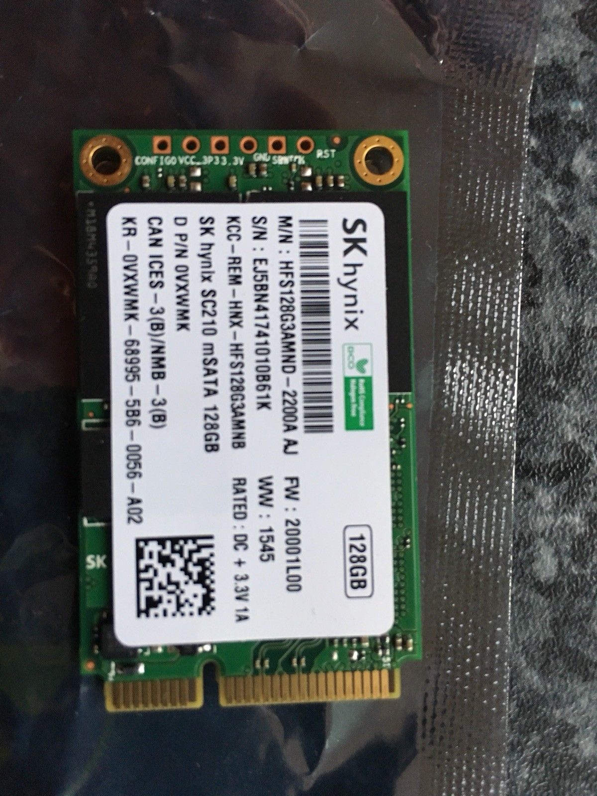 Thay ổ cứng SSD Sk Hynix SSD Msata 128gb