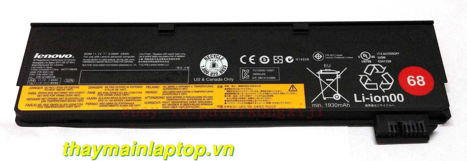Thay pin ThinkPad T440s T450s T550 W550s X240 X250