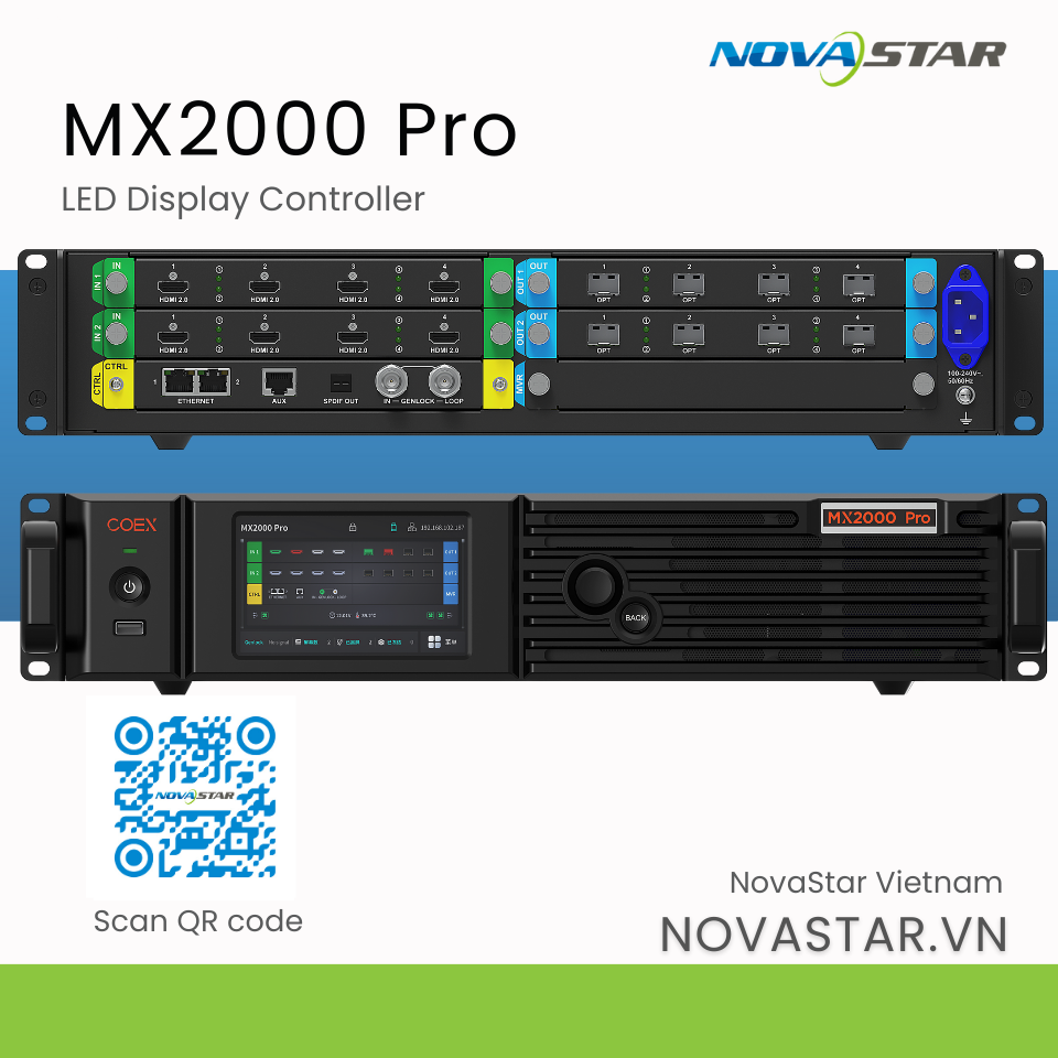 Mx2000 Module NovaStar MX2000 Pro – Bộ điều khiển LED 8K All-in-One | NovaStar Việt ...