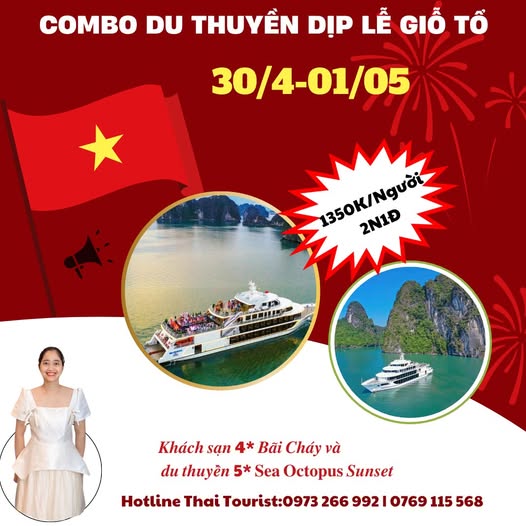 Combo Khách sạn 4 sao Bãi Cháy + Du thuyền Sea Octopus 5 sao