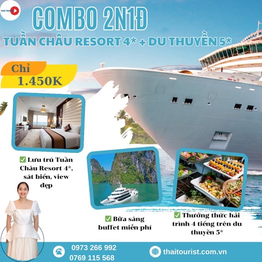 Combo Tuần Châu Resort 4 sao + Du thuyền 5 sao