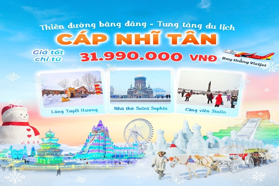 Tour Cáp Nhĩ Tân 5N4Đ Bay thẳng