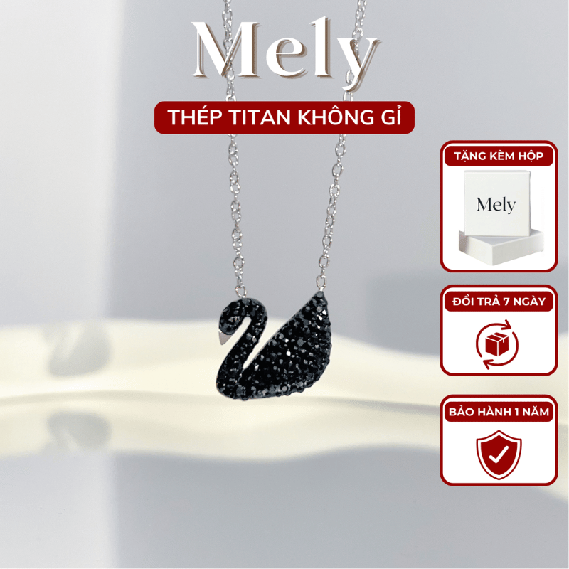 Dây chuyền Thép Titan không gỉ thiên nga đen TN01