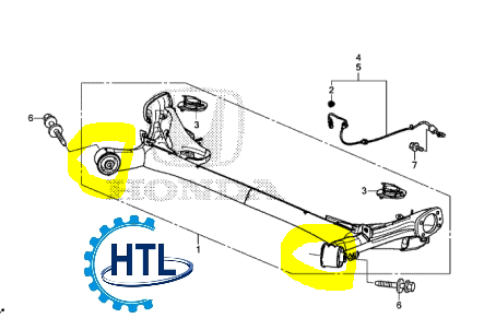 Cao su càng sau Honda City 2014 - 2019
