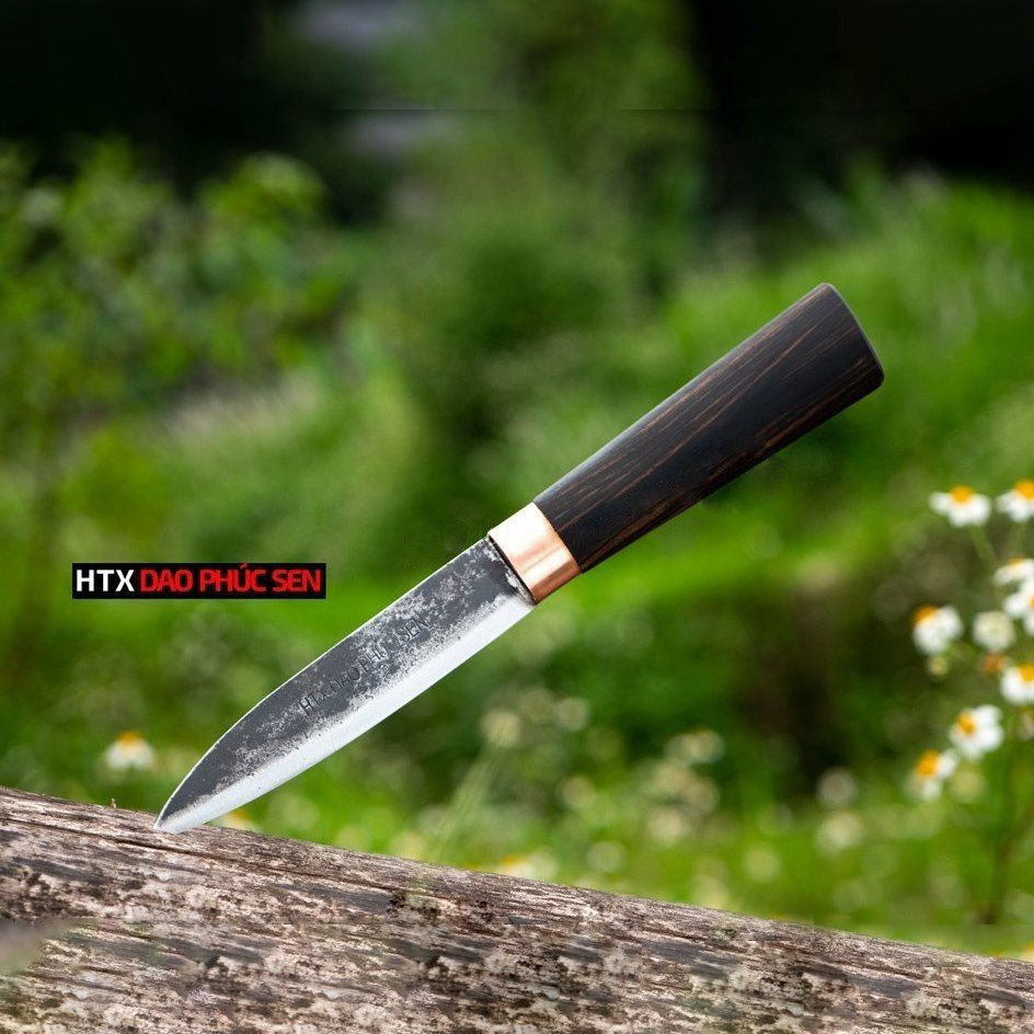 Dao bóc tỏi, gọt hoa quả cán gỗ mun DBTMDD