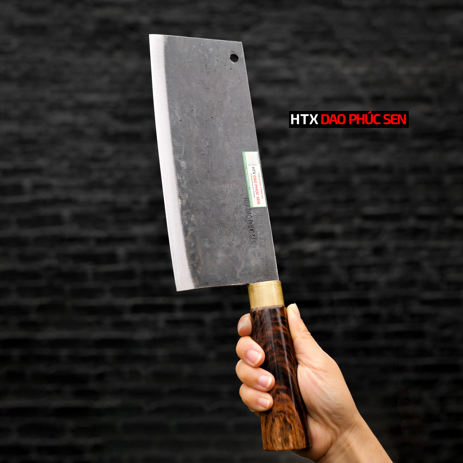 Dao chặt gà sắc bén - Thép nhíp ô tô - Cán cẩm khâu đồng G05D bền đẹp