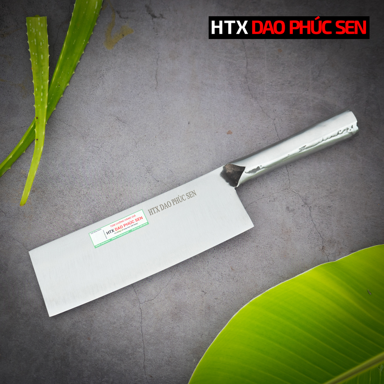 Dao thái thép trắng cao cấp cán sắt SDT09