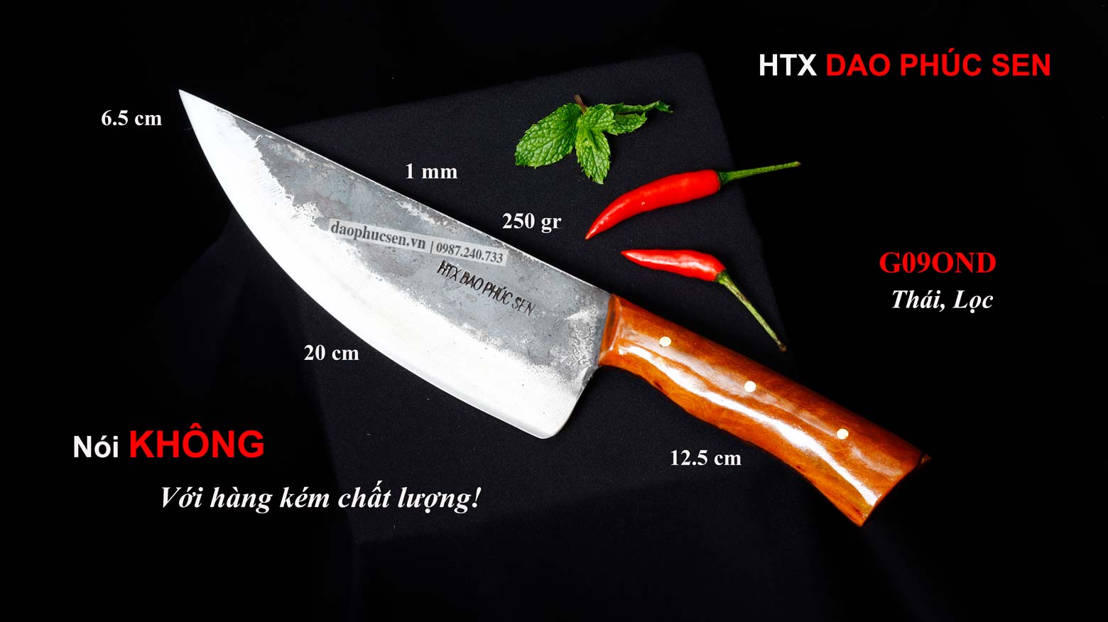 Dao bầu lọc 20 ỐP NU NGHIẾN -G09OND  / HTX DAO PHÚC SEN