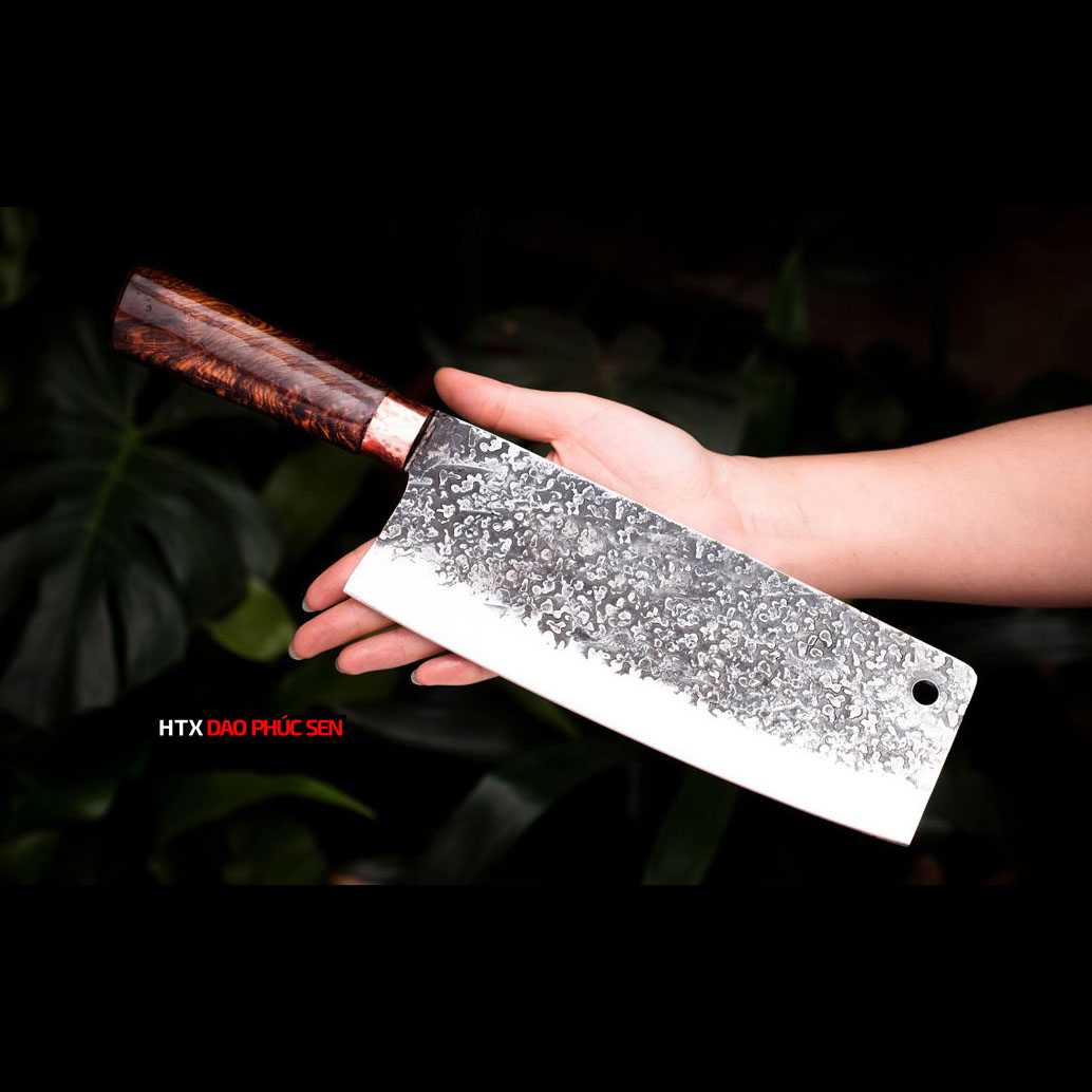 Dao chặt gà sắc bén - Thép nhíp ô tô - Cán cẩm - khâu đồng - G05TDD