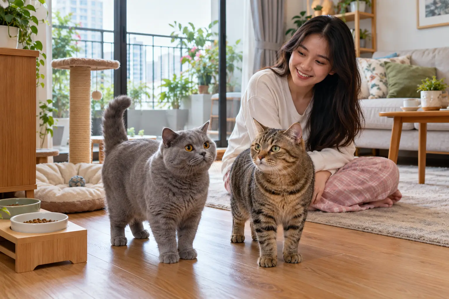 Nhà nuôi nhiều mèo nên chủ động rút ngắn thời gian thay toàn bộ cát để đảm bảo vệ sinh.