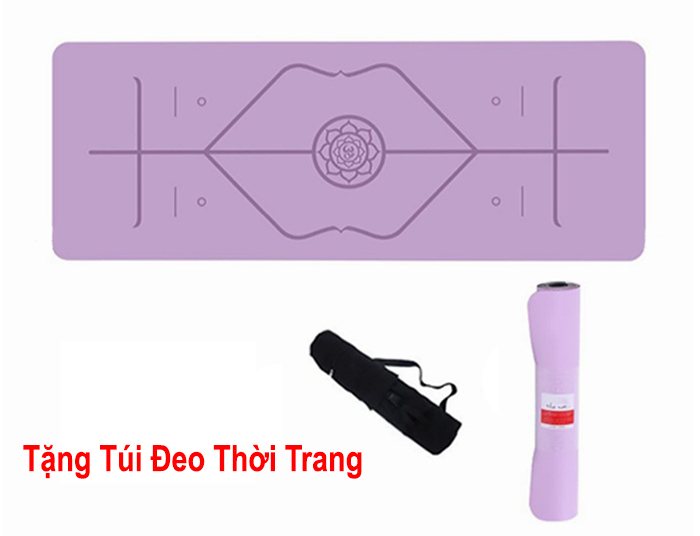 thảm yoga Pido Äá»nh tuyến mà u tÃm