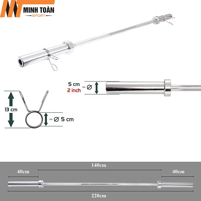 Đòn tạ 2,2M phi 50