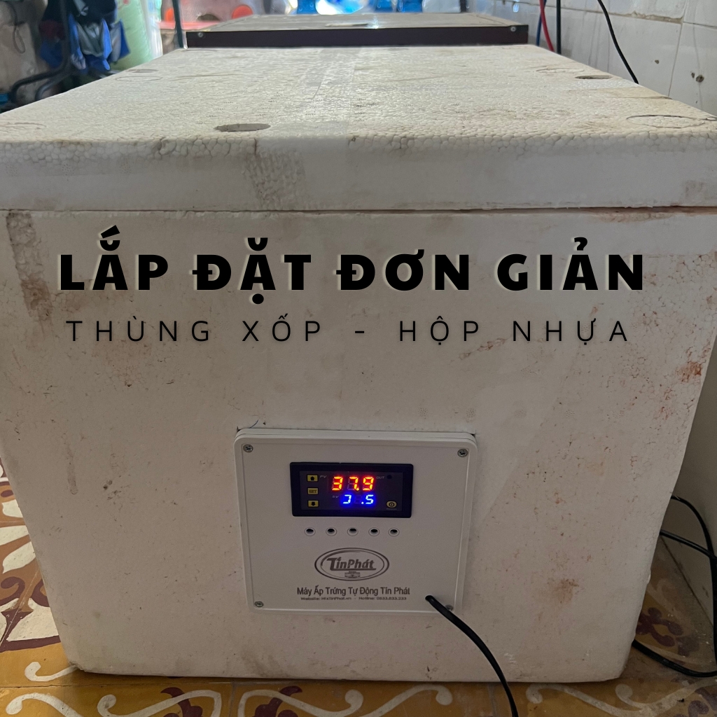 cách tự làm máy ấp trứng cho gia đình, tự chế máy ấp trứng tự động thùng xốp