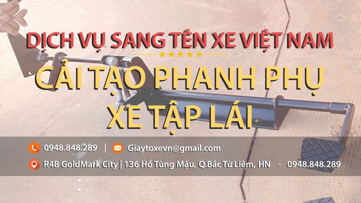 Cải tạo phanh phụ xe tập lái