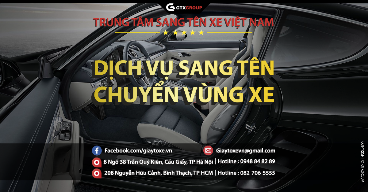 Dịch vụ sang tên chuyển vùng xe