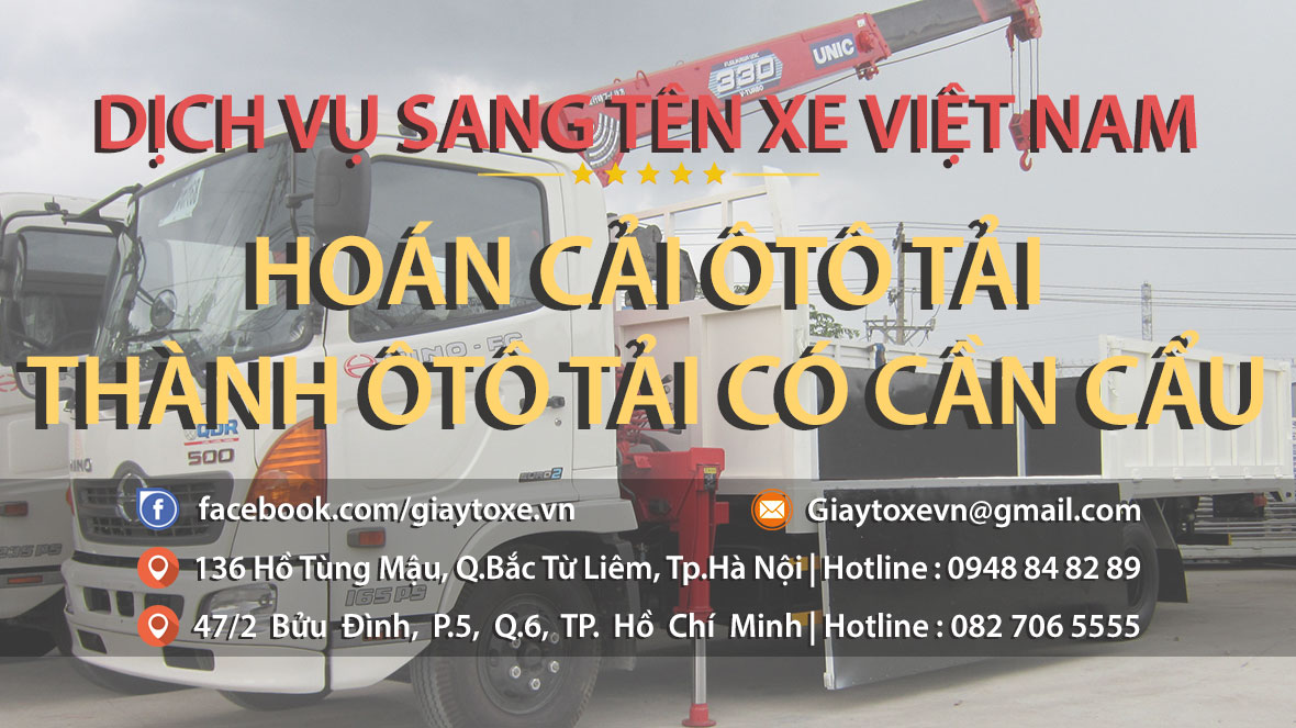 Hoán cải ôtô tải thành ôtô tải có cần cẩu