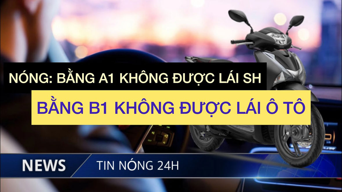 Sự thật thông tin giấy phép lái xe hạng B1 không được lái ô tô, A1 không được lái SH