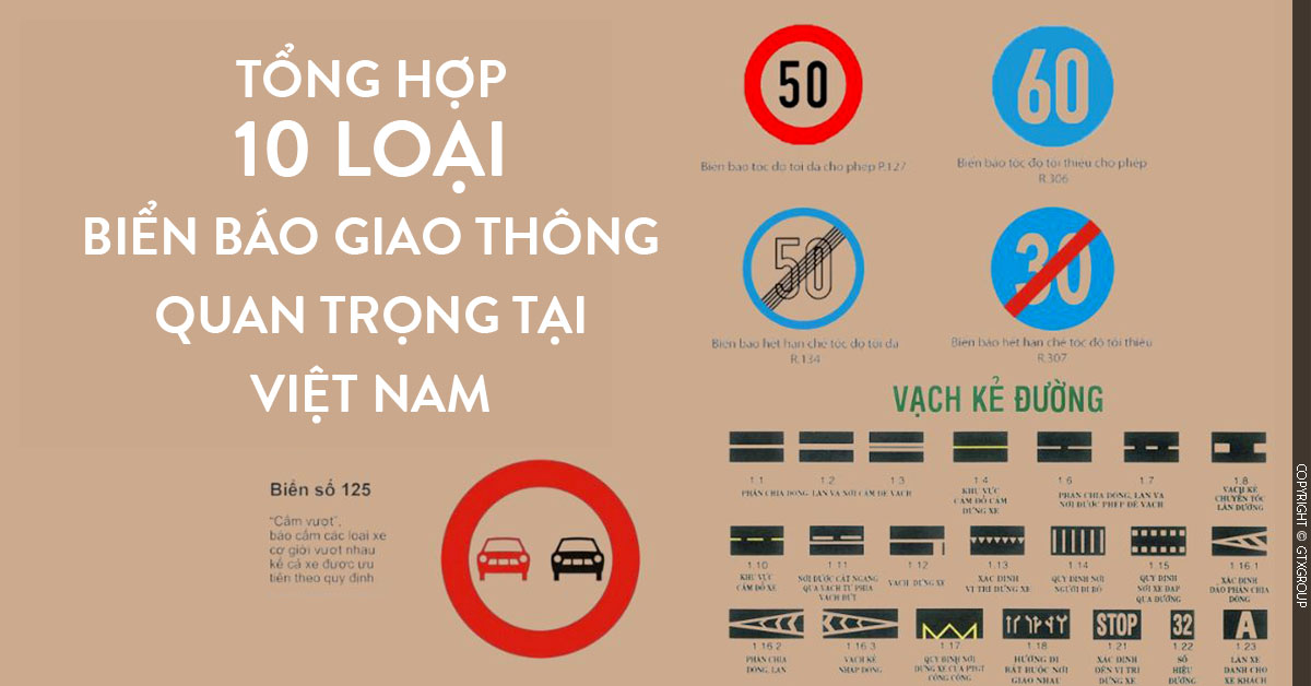 Tổng hợp 10 loại biển báo giao thông quan trọng ở Việt Nam