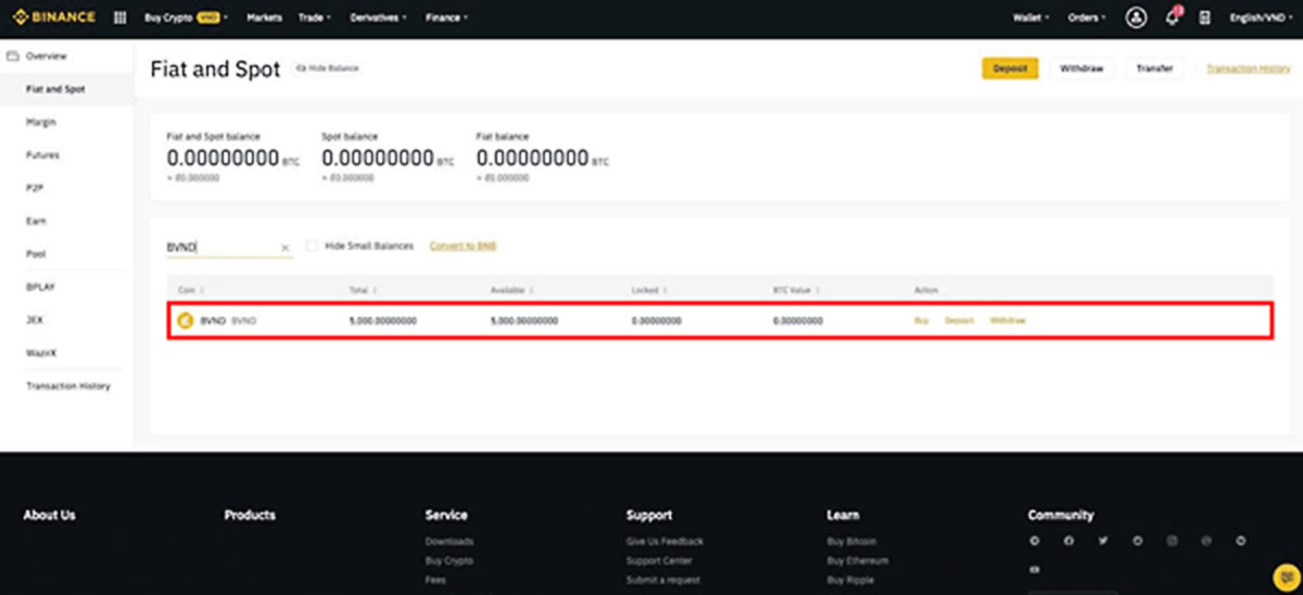 Hướng dẫn mua Coin trên Binance bằng VNĐ