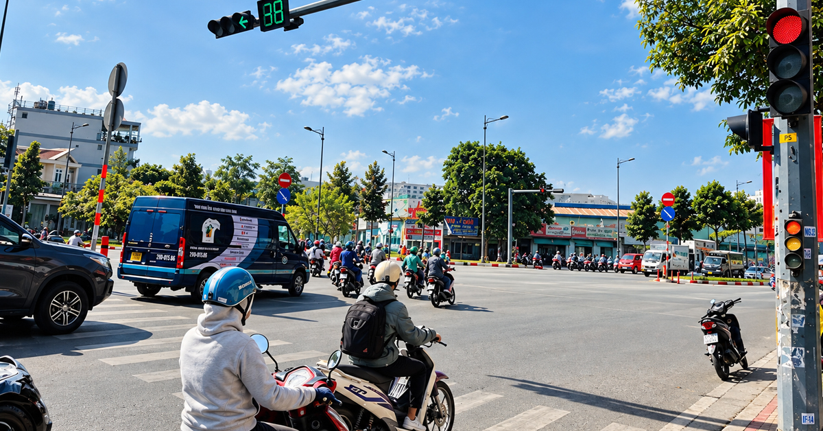 Xe máy rẽ phải khi đèn đỏ sai quy định có thể bị phạt đến 14 triệu đồng và trừ điểm GPLX tùy mức độ vi phạm