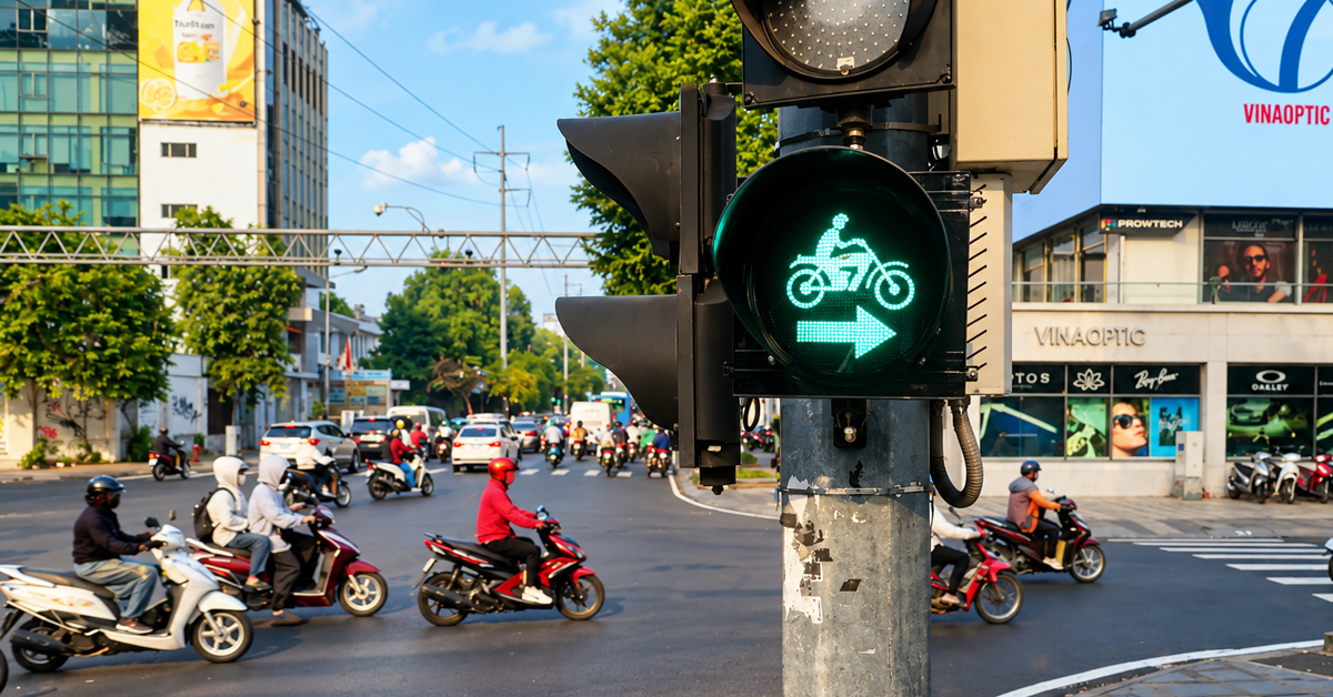 Rẽ phải khi gặp đèn đỏ đúng luật