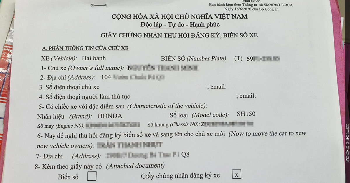 Bạn cần chuẩn bị các mẫu đơn và tờ khai khi sang tên xe