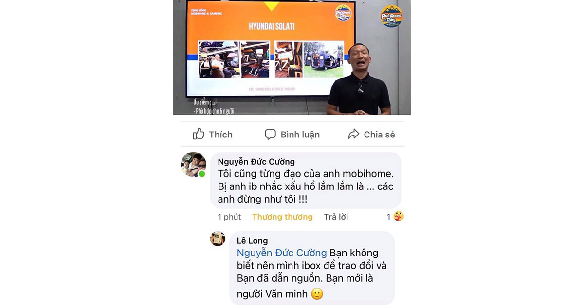 Hình ảnh của một Bạn hành xử rất văn minh khi muốn chia sẻ nội dung của chính bài viết của Hãng Mobihome Việt Nam. Đây chính là bài viết mà Tổ Chức – Cá Nhân kia có dấu hiệu Đạo Nội Dung