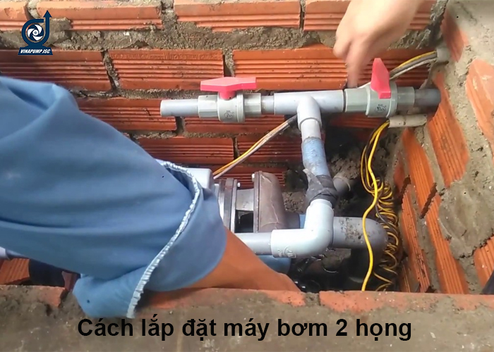 Cách lắp máy bơm 2 họng chuẩn chỉnh từ A - Z
