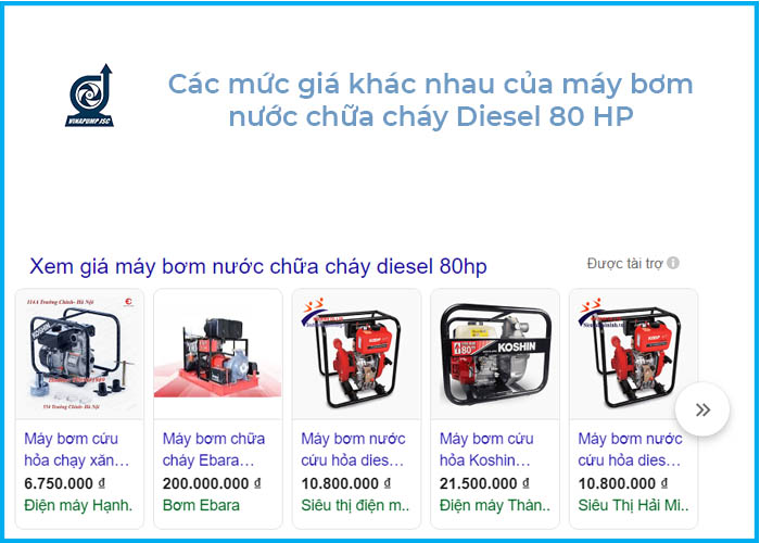 may bom nuoc chua chay diesel 80hp