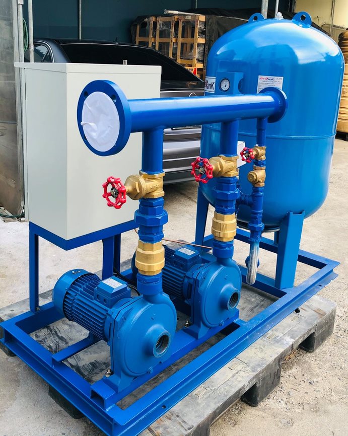 Tủ điện 2 máy bơm 3.7kw 3pha biến tần
