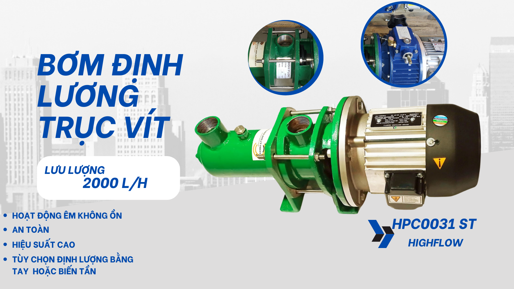 Bơm trục vít High Flow – India Model HPC0031ST