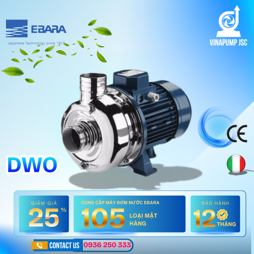 Bơm ly tâm trục ngang một tầng cánh Ebara Model: DWO 400