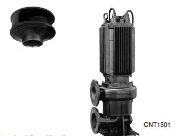 Bơm chìm đặt cạn SHINMAYWA Model CNT1501 11 kW 380V Cỡ cổng 150mm